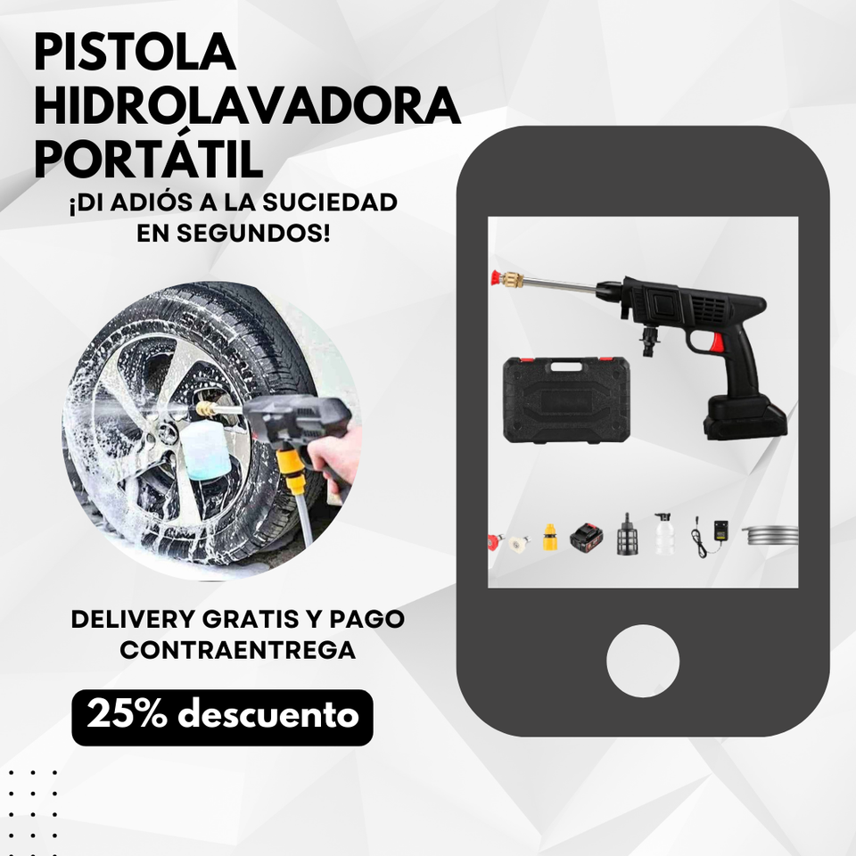 PISTOLA HIDROLAVADORA PORTÁTIL